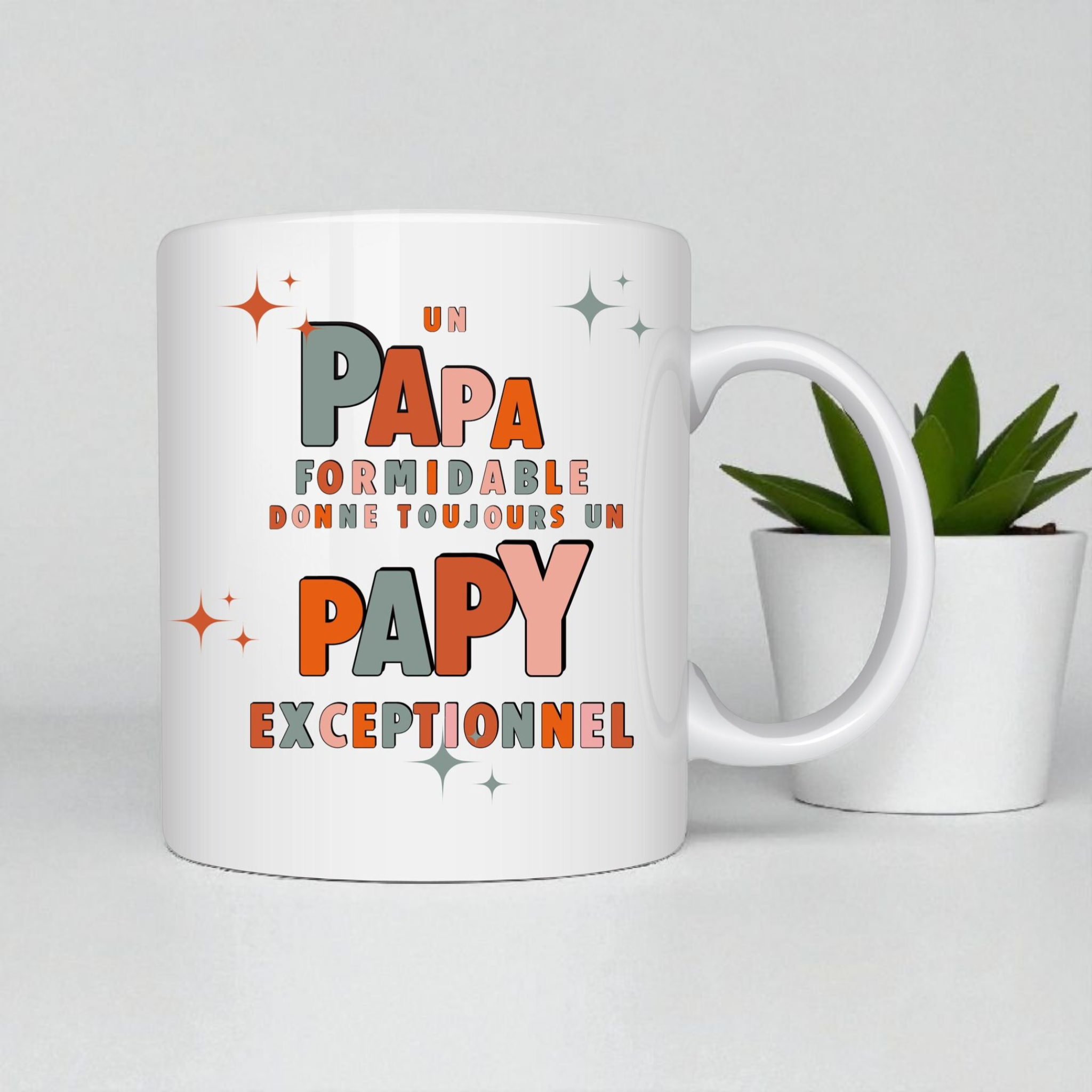 Mug “Un papa formidable donne toujours un papy exceptionnel” – Cadeau tendre et coloré Mug “Un papa formidable donne toujours un papy exceptionnel” – Cadeau tendre et coloré ☕ Atelier Éclats d'Instants