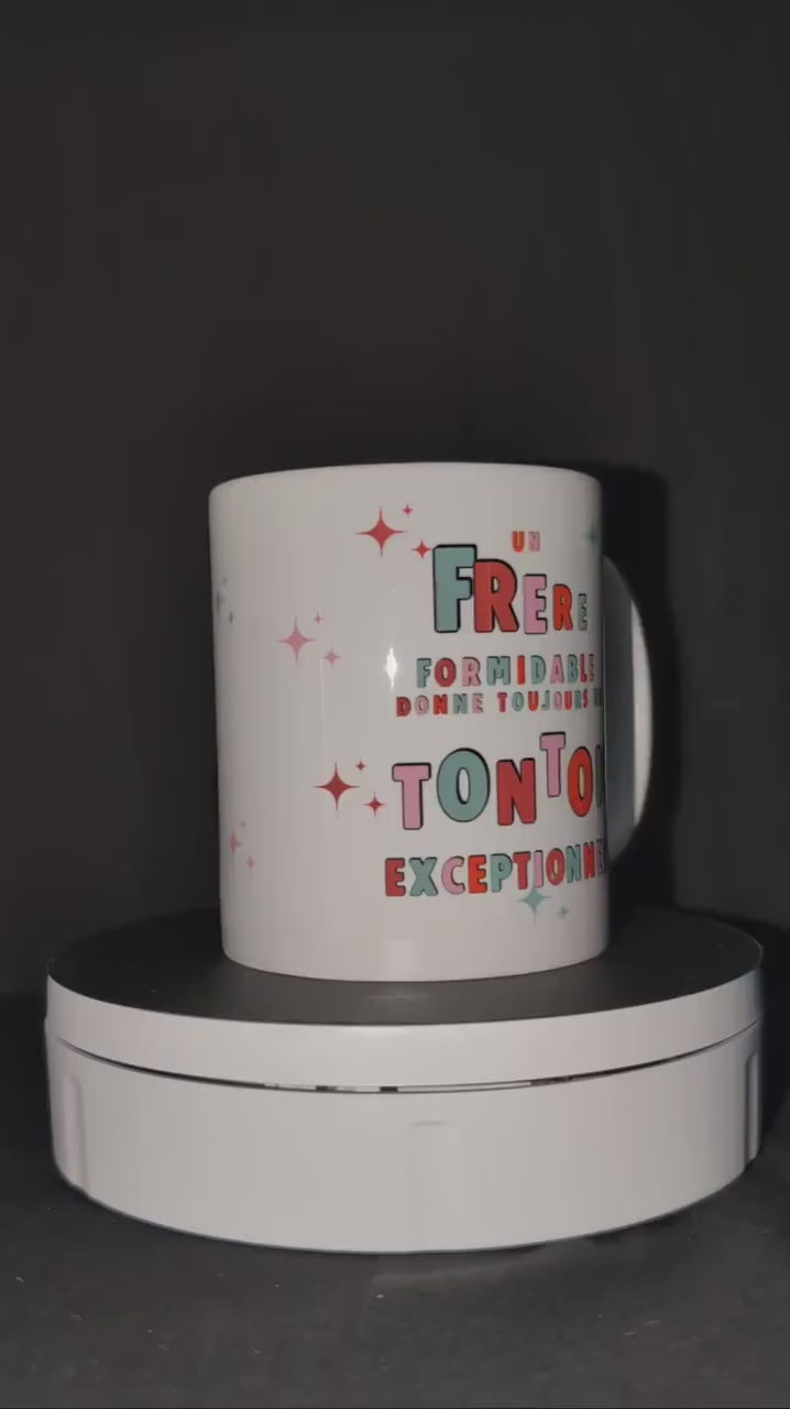 Mug “Un frère formidable donne toujours un tonton exceptionnel” – Cadeau tendre et coloré  ☕