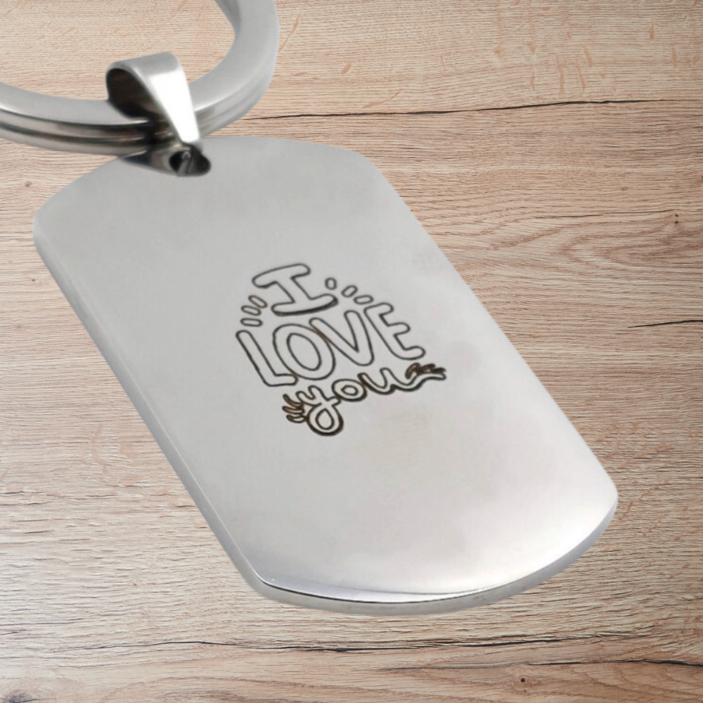 Porte-clés famille personnalisable – Gravure laser sur acier inoxydable (6 personnages) Atelier Éclats d'Instants