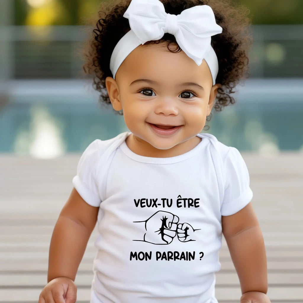 Body bébé “Veux-tu être mon parrain ?” – Idée originale pour demande de parrain Atelier Éclats d'Instants