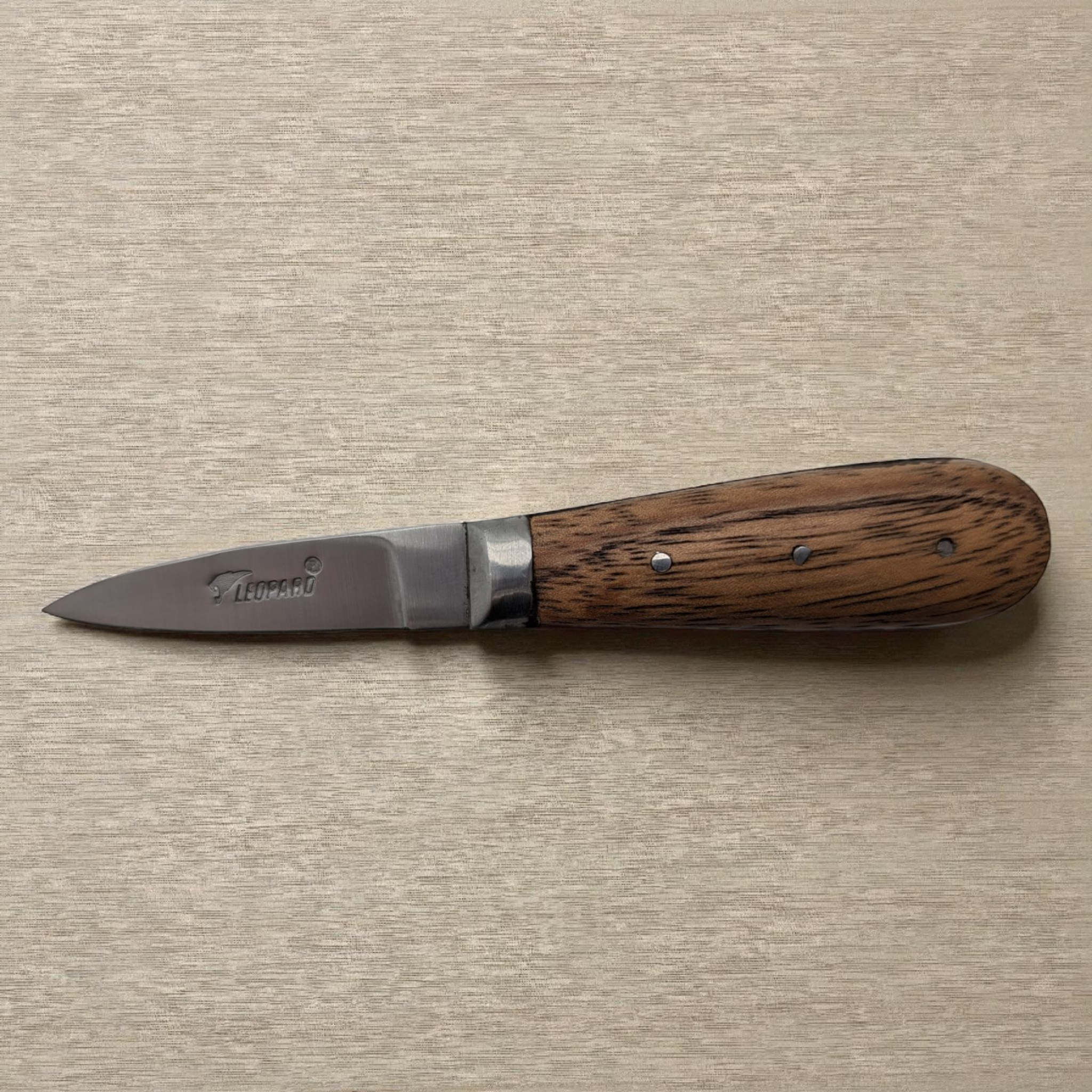 Couteau à huîtres personnalisé – Gravure laser sur lame | Bois d’acacia & acier inoxydable Atelier Éclats d'Instants