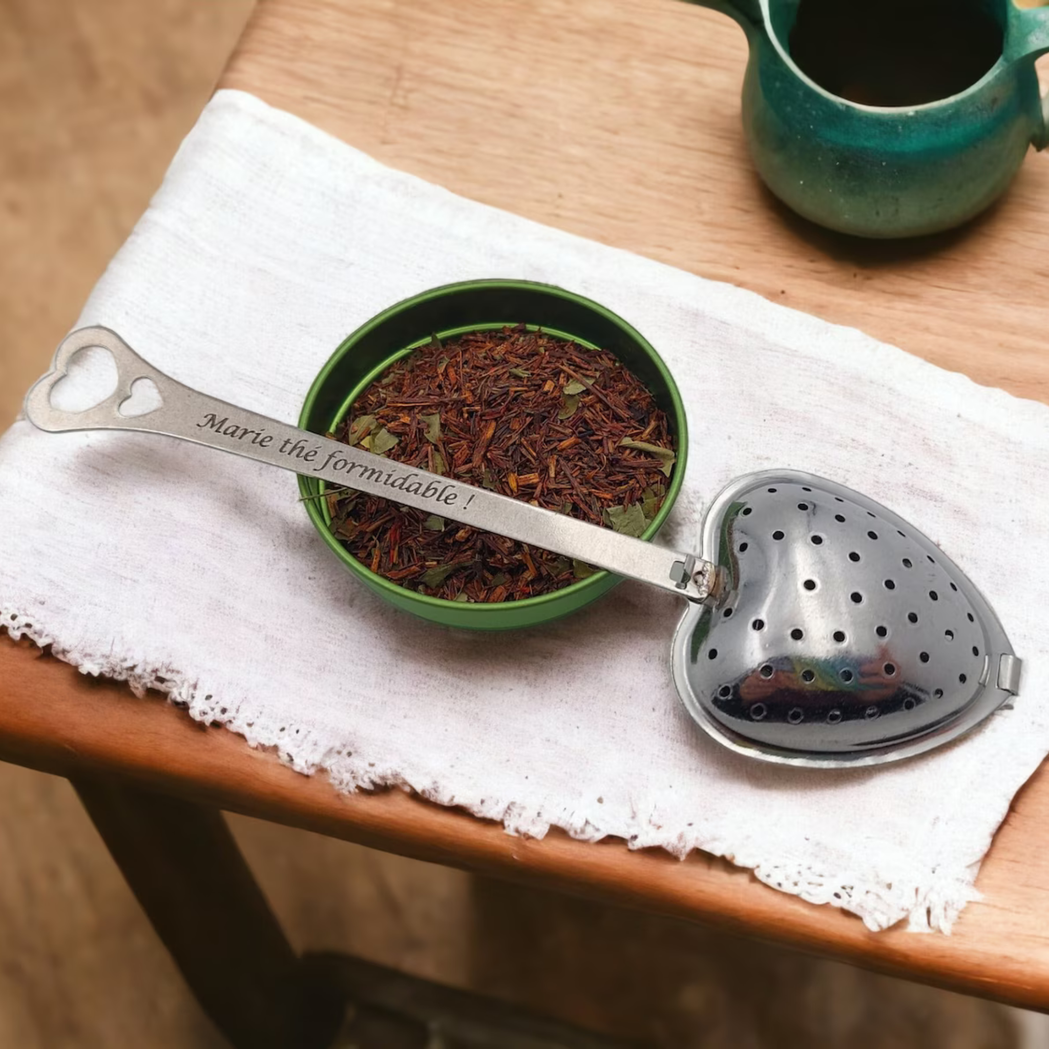 Cuillère à thé en forme de cœur personnalisable Atelier Éclats d'Instants