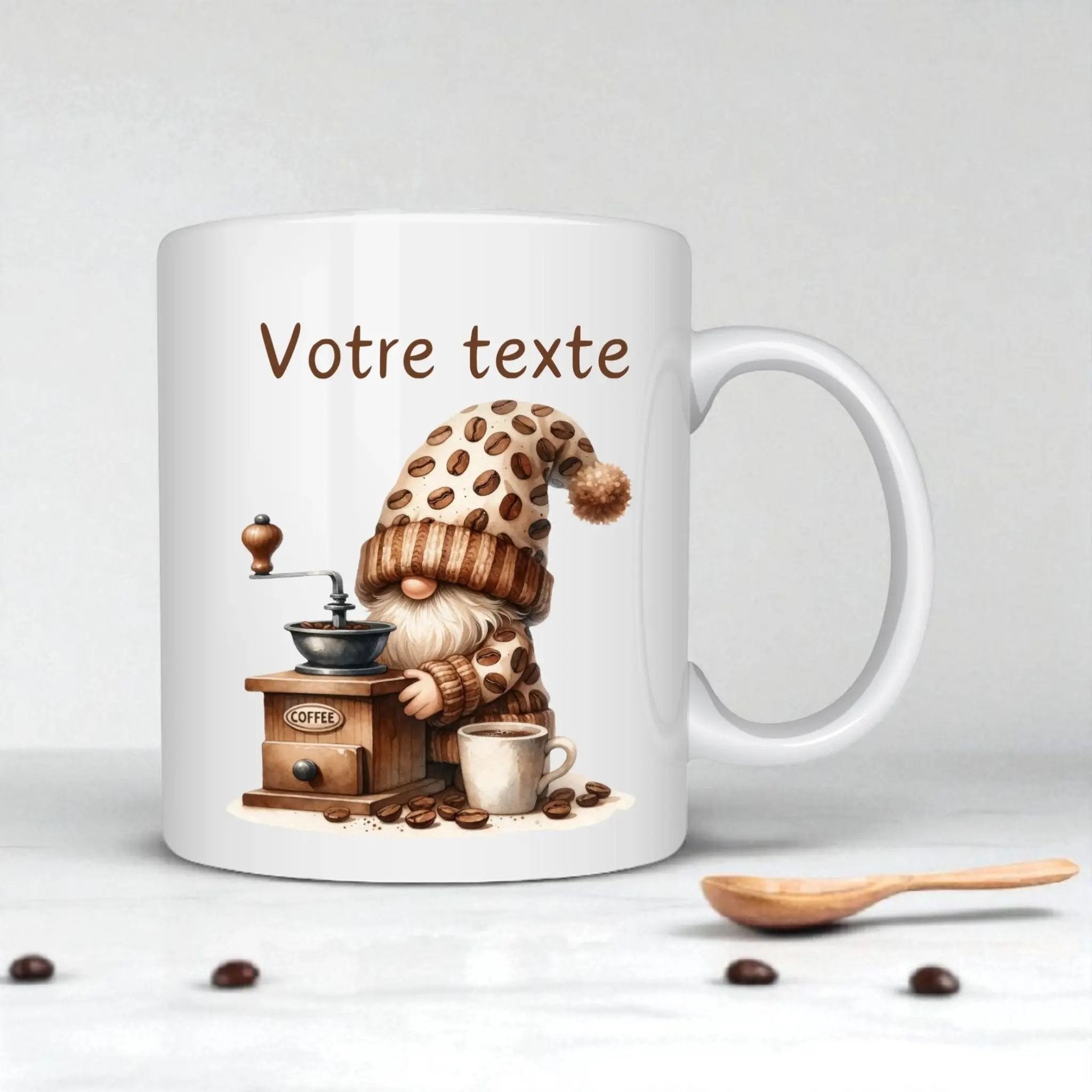 Mug personnalisable avec gnome – Cadeau original et cocooning Atelier Éclats d'Instants