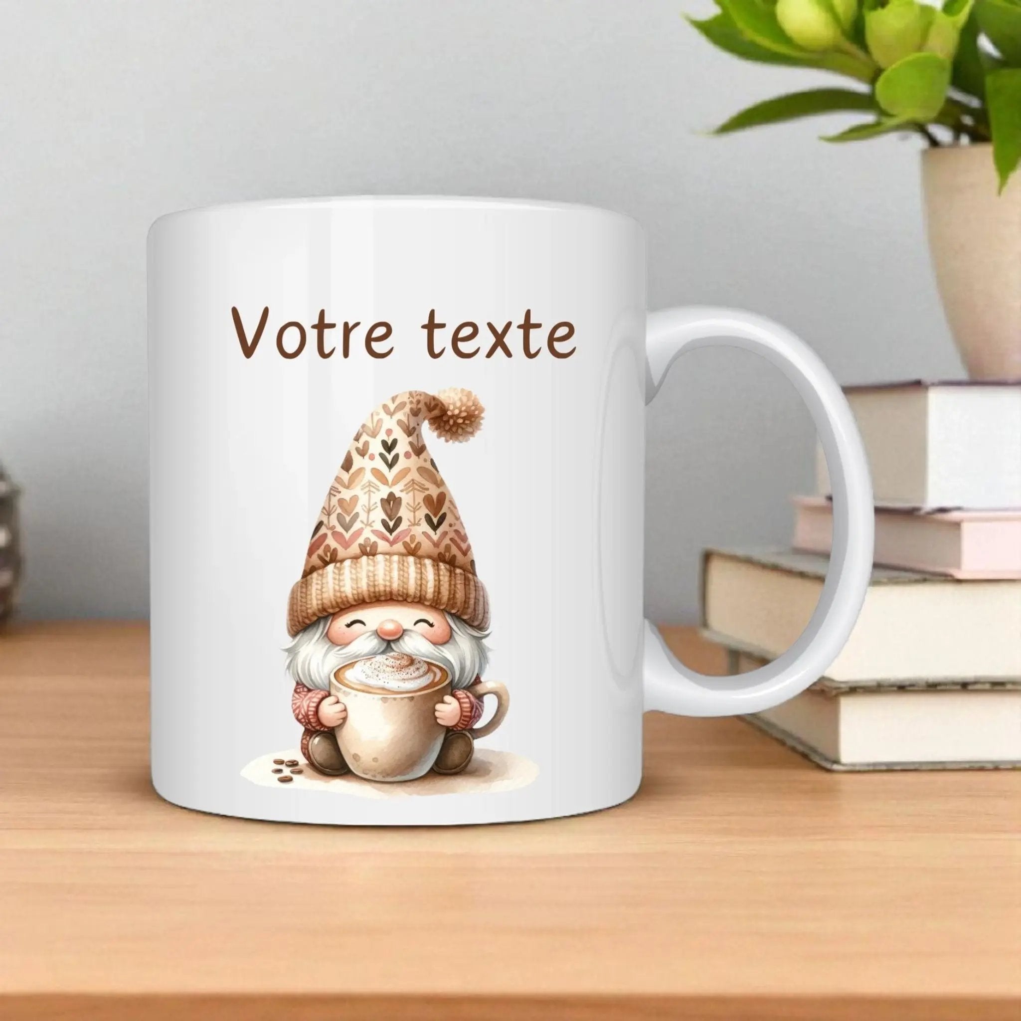 Mug personnalisable avec gnome – Cadeau original et cocooning Atelier Éclats d'Instants