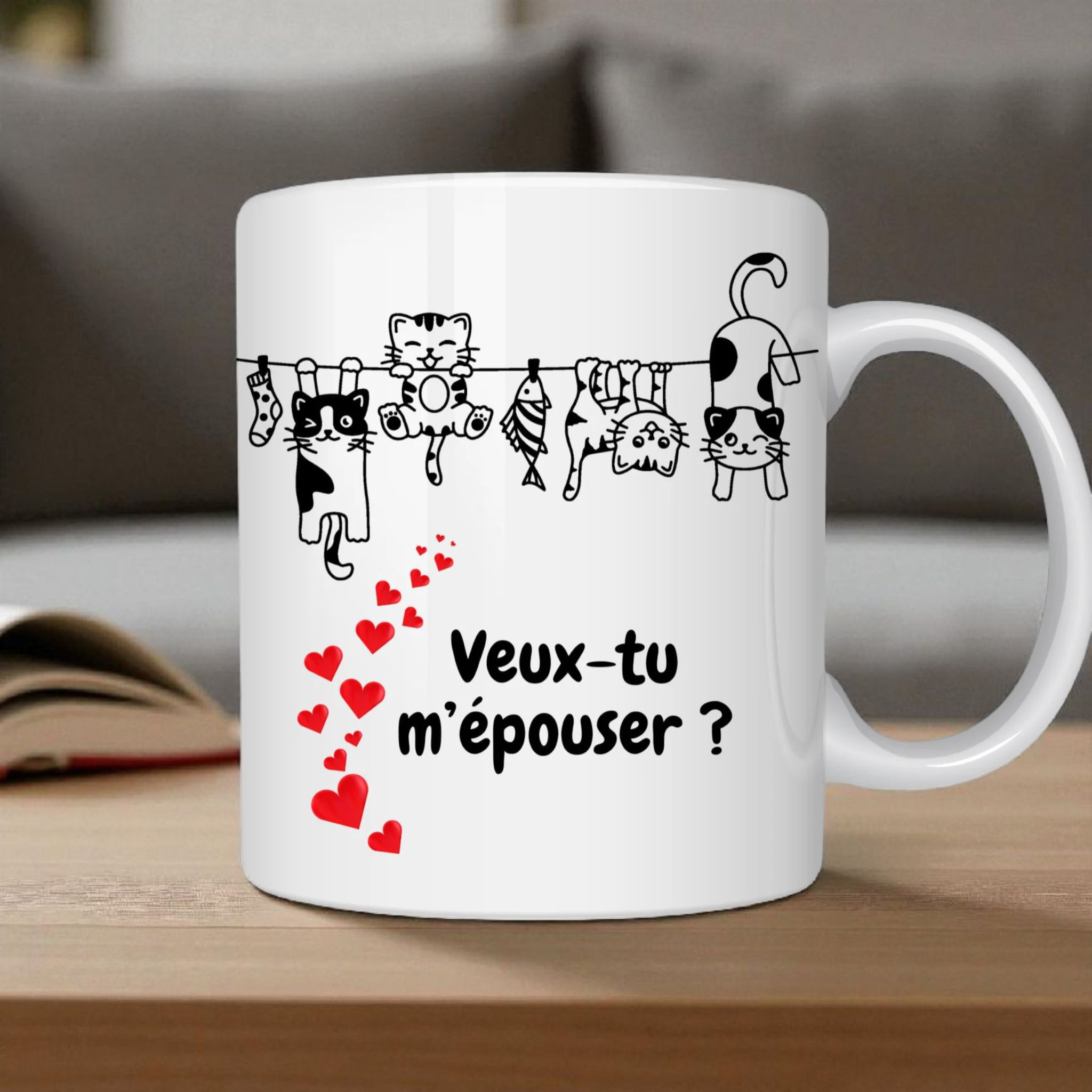 Mug demande en mariage – Cadeau romantique et original Atelier Éclats d'Instants