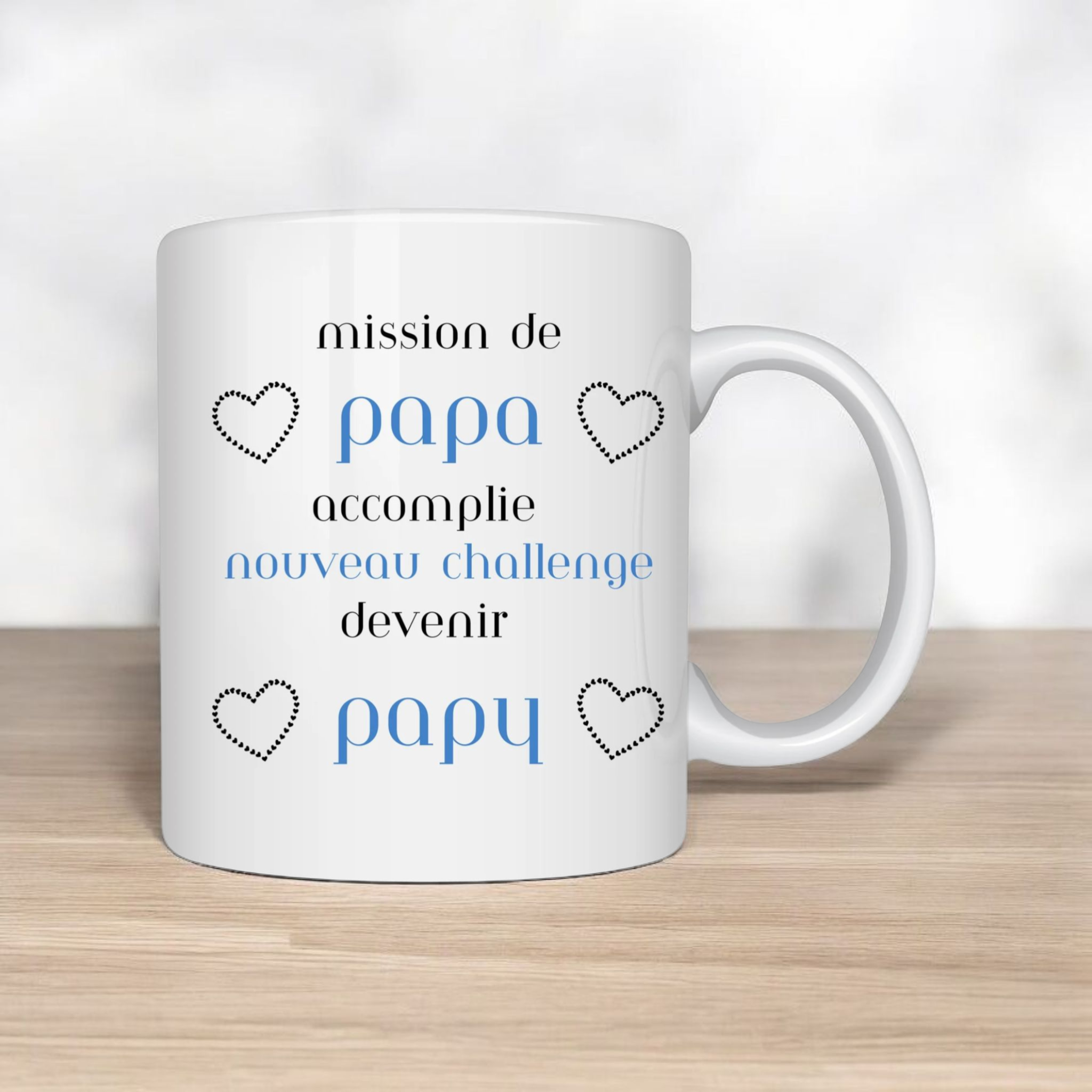 Mug annonce grossesse “Futur Papy” – Cadeau original pour révéler une grossesse, idée surprise futur Papy Atelier Éclats d'Instants