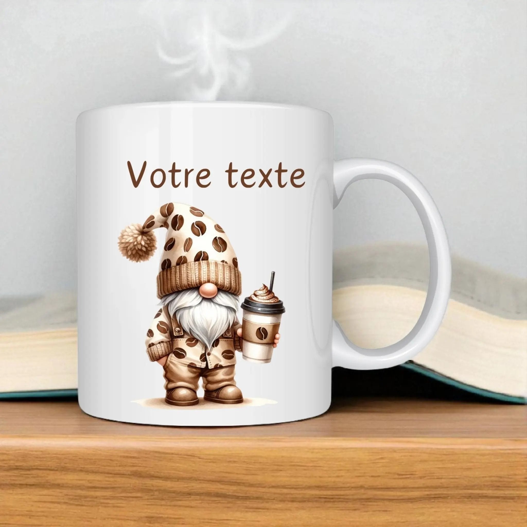 Mug personnalisable avec gnome – Cadeau original et cocooning Atelier Éclats d'Instants