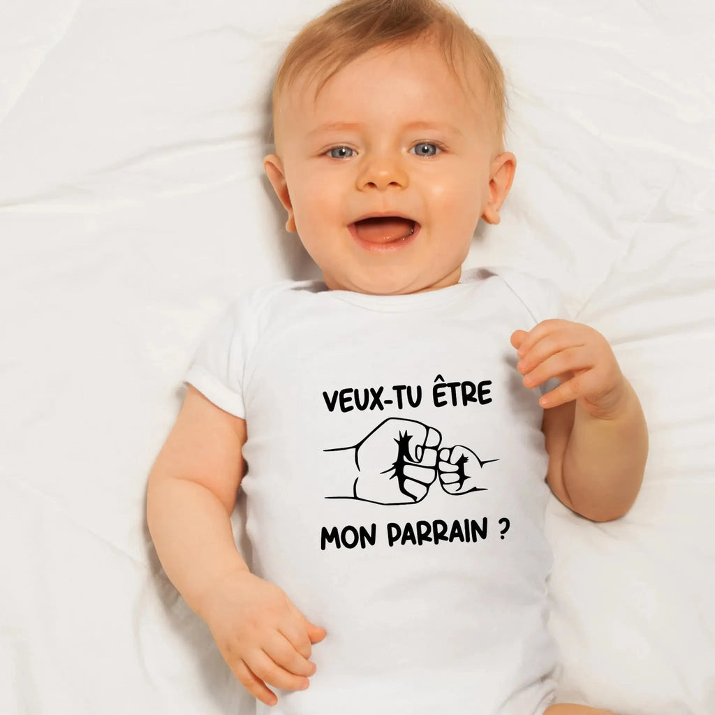 Body bébé “Veux-tu être mon parrain ?” – Idée originale pour demande de parrain Atelier Éclats d'Instants