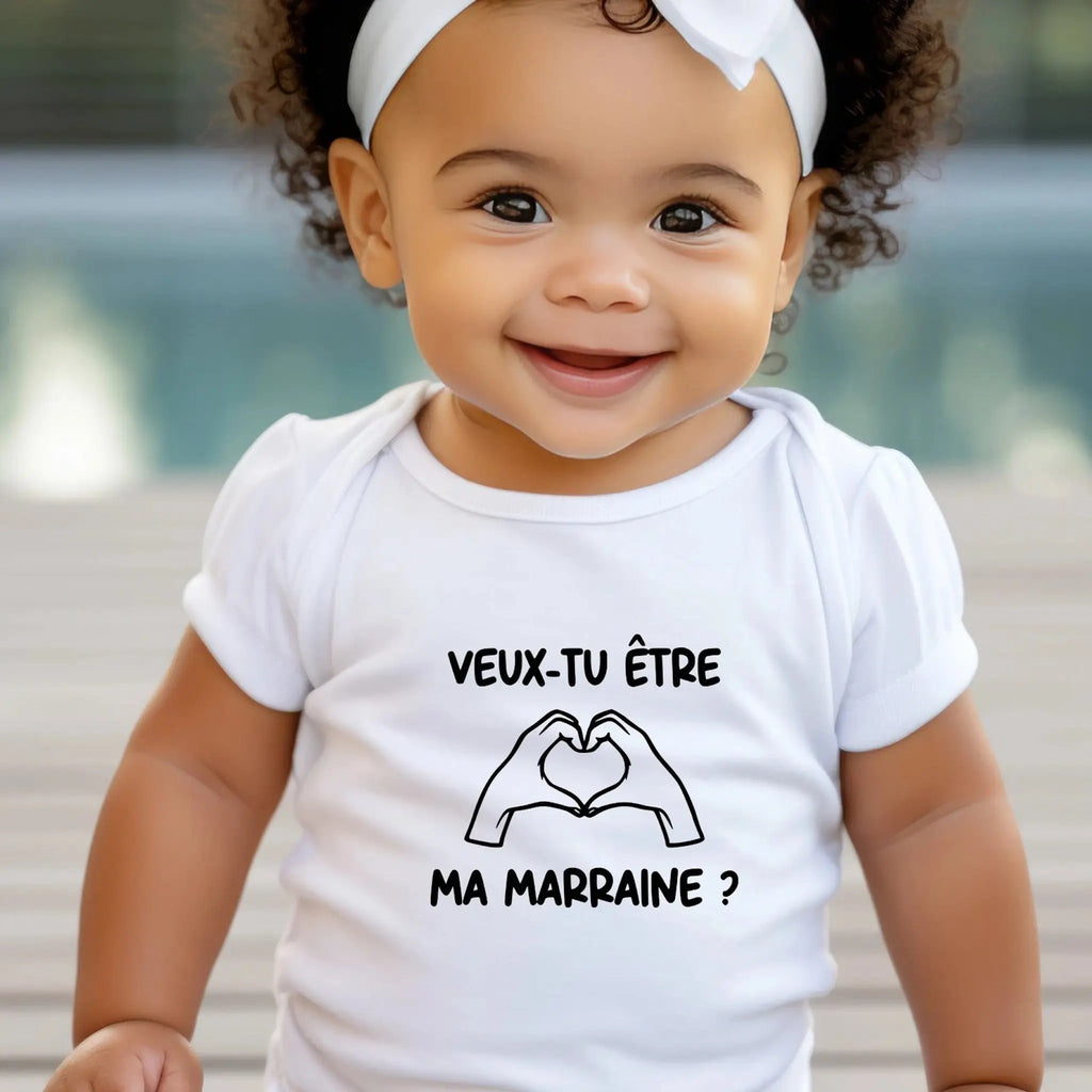 Body bébé “Veux-tu être ma marraine ?” – Idée originale pour demande de marraine Atelier Éclats d'Instants