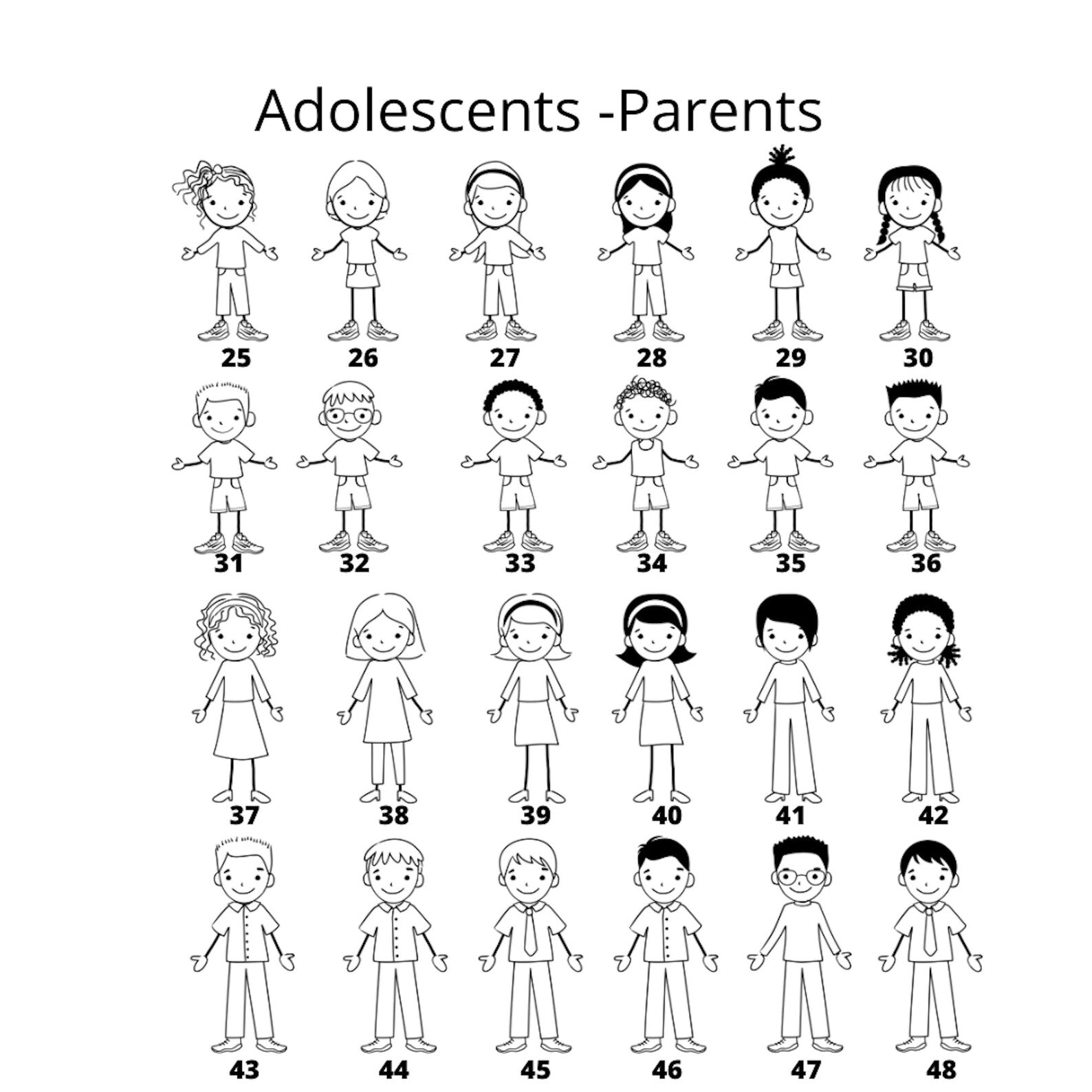 Porte-clés famille personnalisable – Gravure laser sur acier inoxydable (4 personnages) Atelier Éclats d'Instants