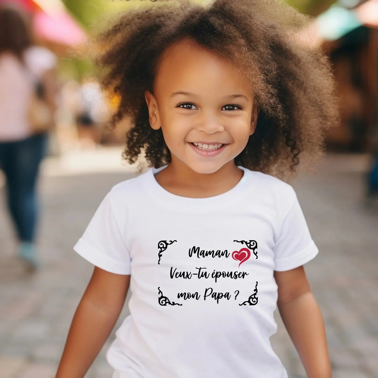 T-shirt enfant “Maman, veux-tu épouser mon Papa ?” – Cadeau original de demande en mariage 💍 Atelier Éclats d'Instants