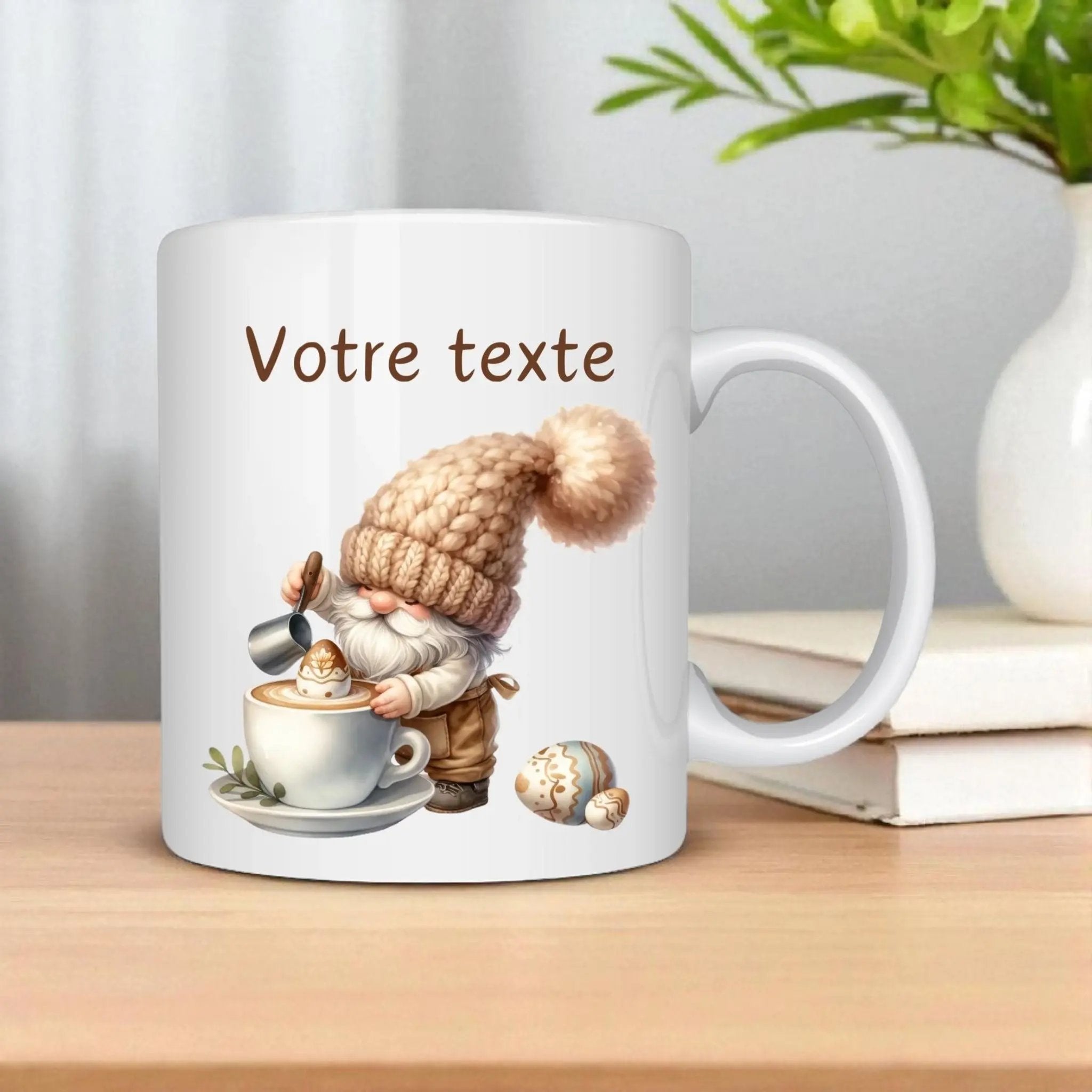 Mug personnalisable avec gnome – Cadeau original et cocooning Atelier Éclats d'Instants
