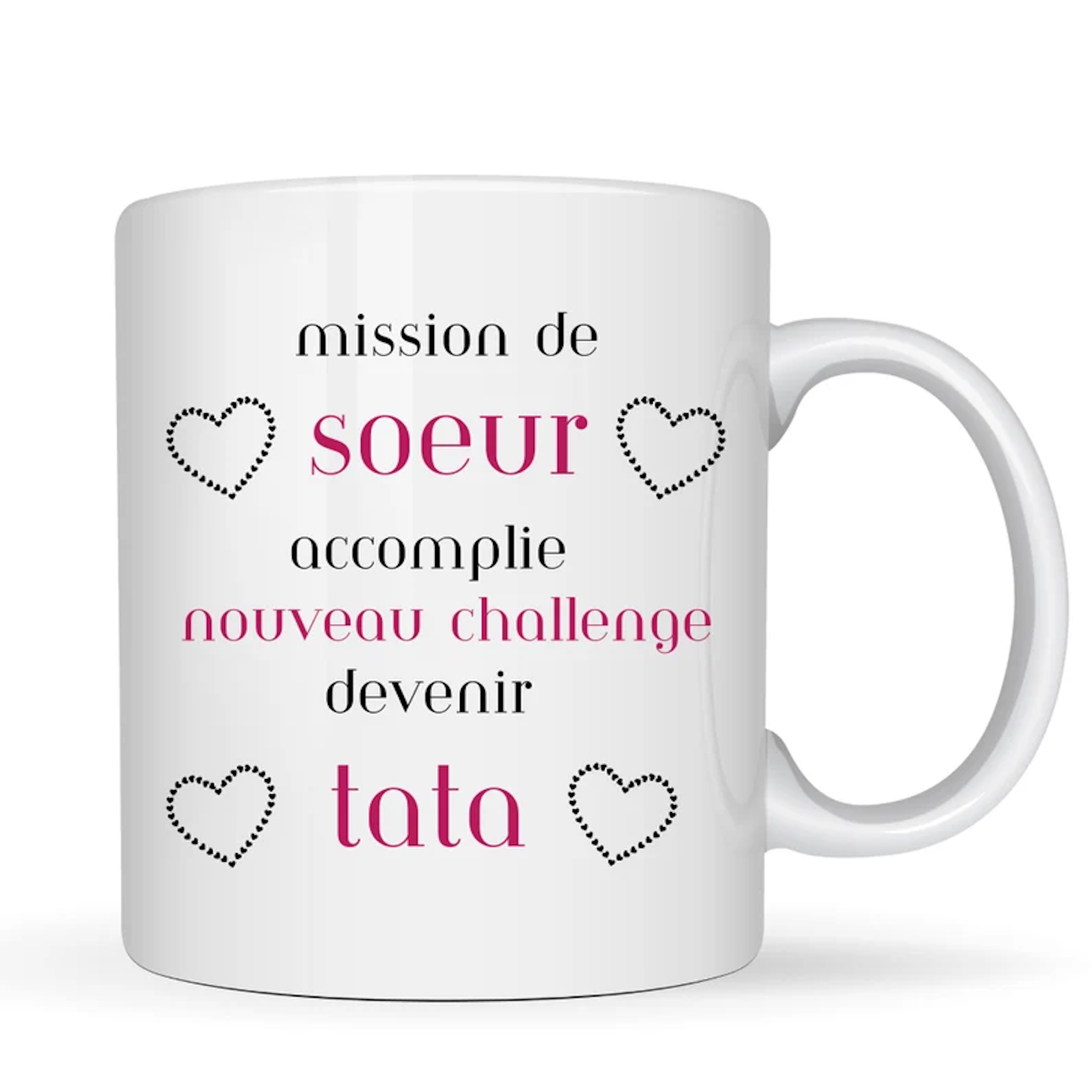 Mug annonce grossesse “Future Tata” – Cadeau original pour révéler une grossesse, idée surprise future tante Atelier Éclats d'Instants