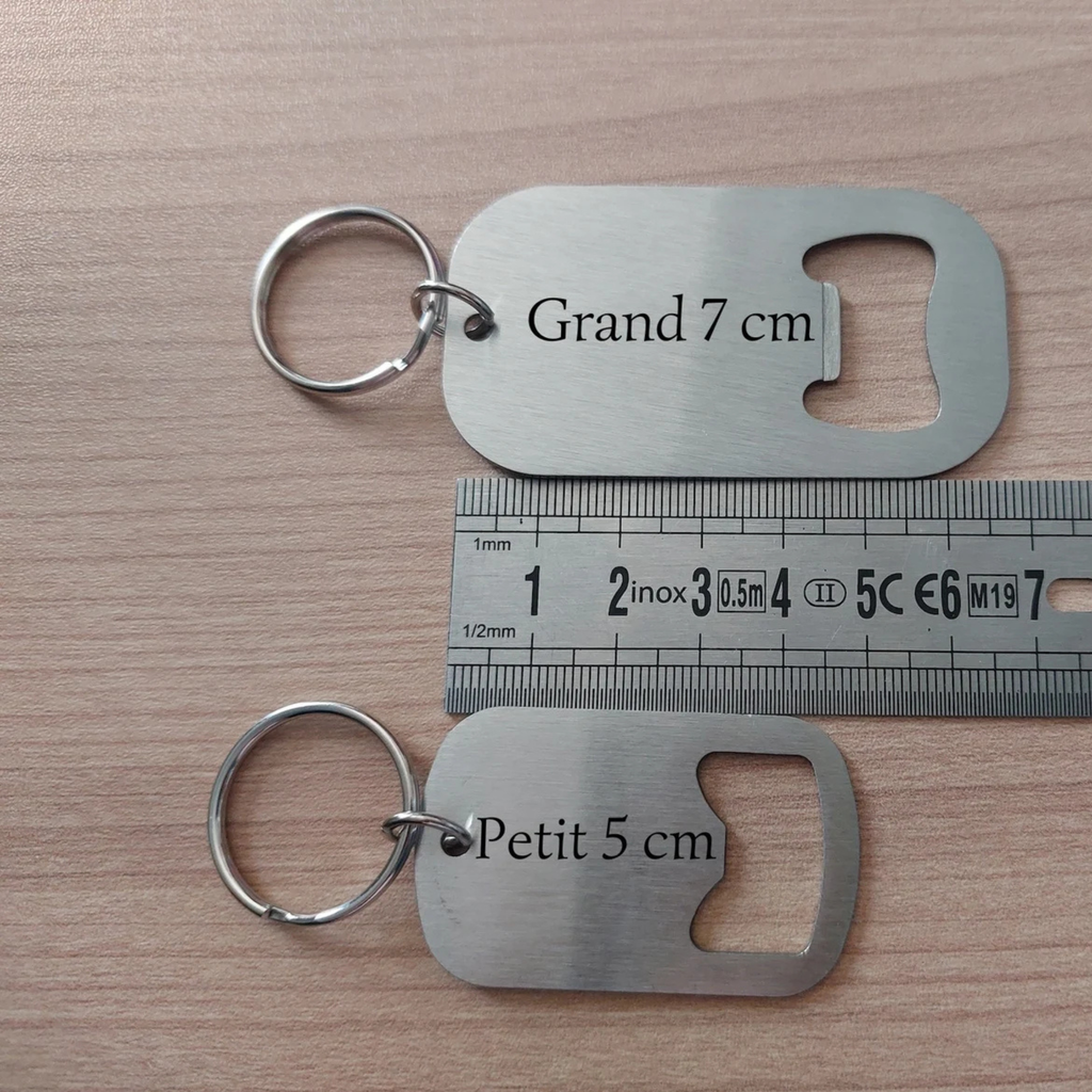 Porte-clés décapsuleur “Meilleur Parrain du monde” – Cadeau personnalisé en acier inoxydable Atelier Éclats d'Instants