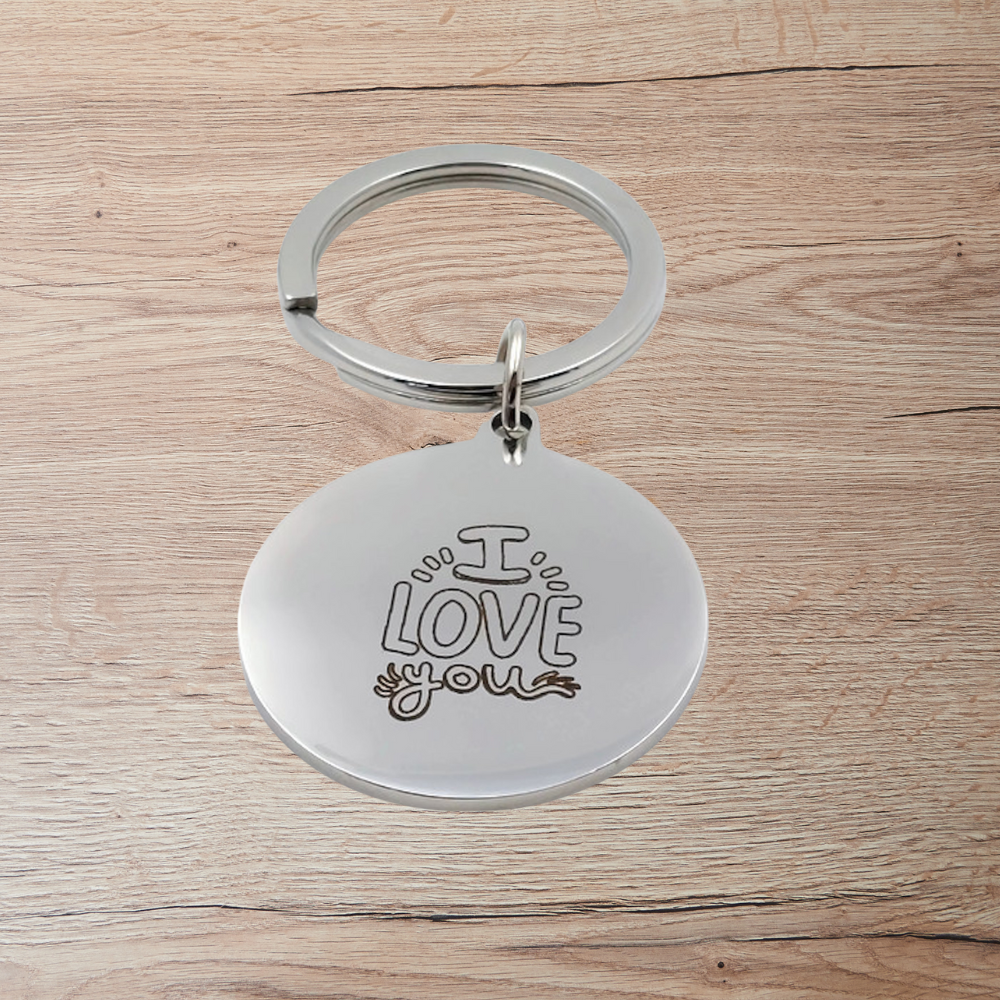 Porte-clés famille personnalisable – Gravure laser sur acier inoxydable (4 personnages) Atelier Éclats d'Instants