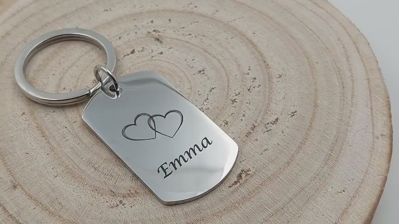 Porte-clés personnalisable avec prénom et message d’amour " A ma Fille"
