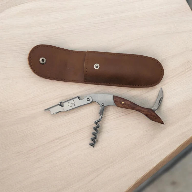 Sommelier Personnalisable avec Gravure Laser + Étui – Cadeau Élégant 🎁 Atelier Éclats d'Instants