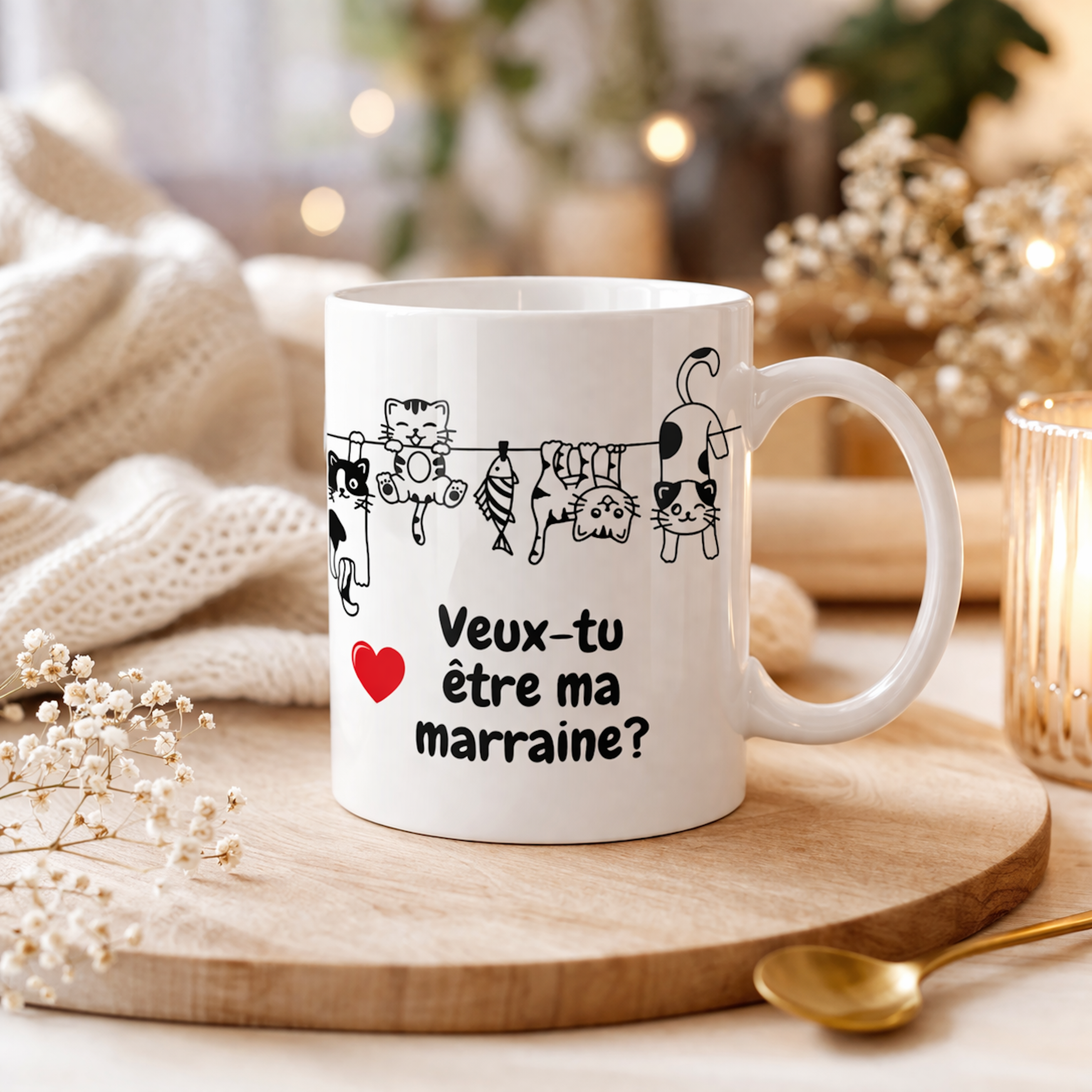 Mug personnalisé “Veux-tu être ma marraine ?” – annonce grossesse originale Atelier Éclats d'Instants